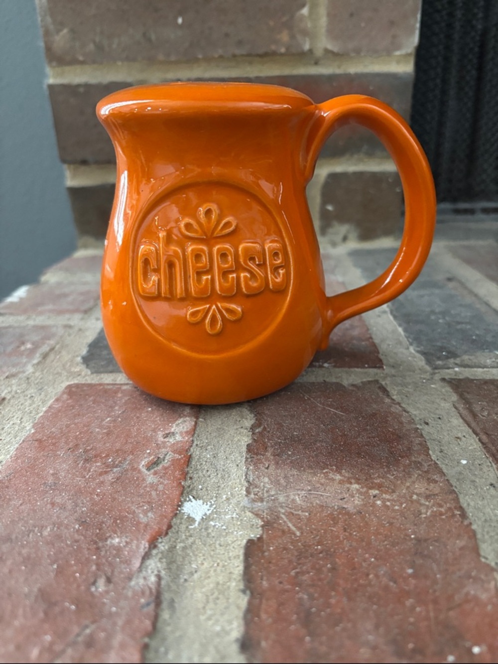Vintage 70’s Orange Ceramic 'Cheese' shaker